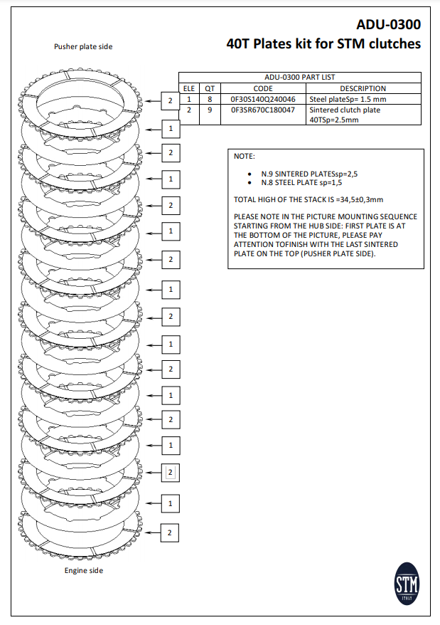 STM EVO GP Embreagem a seco Ducati Panigale 1199/1299 KTT-0500 
