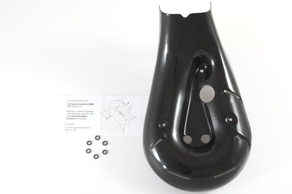Protetor de calor do coletor Carbon Fullsix Ducati Panigale 899 (13-16) 