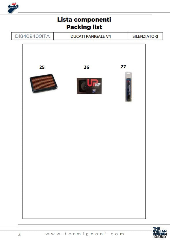 Termignoni Slip-on Kit Ducati Panigale V4/S/R (18-24) D18409400ita
