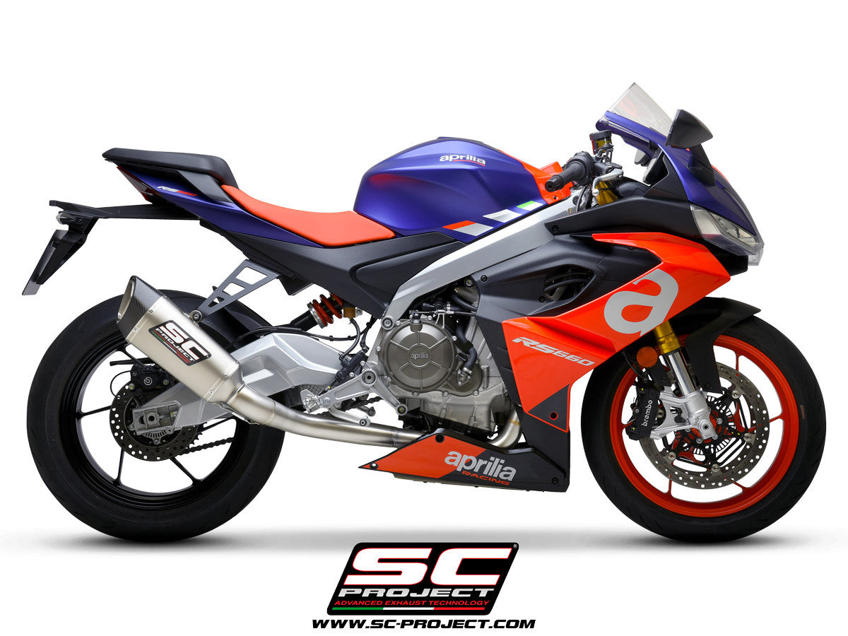 Sistema de escape completo SC-Project Trofeo Titan 2-1 SC1-R Aprilia RS 660 (20-24) A23A-PTC90 