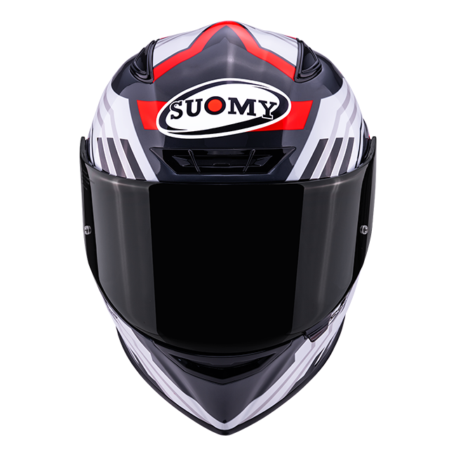 Suomy Track-1 Capacete Framework Branco/Vermelho K6T10022 