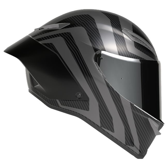 AGV Pista GP RR S Intrepido Matt Carbon/Schwarz/Silber Integral-Rennhelm, Seitenansicht