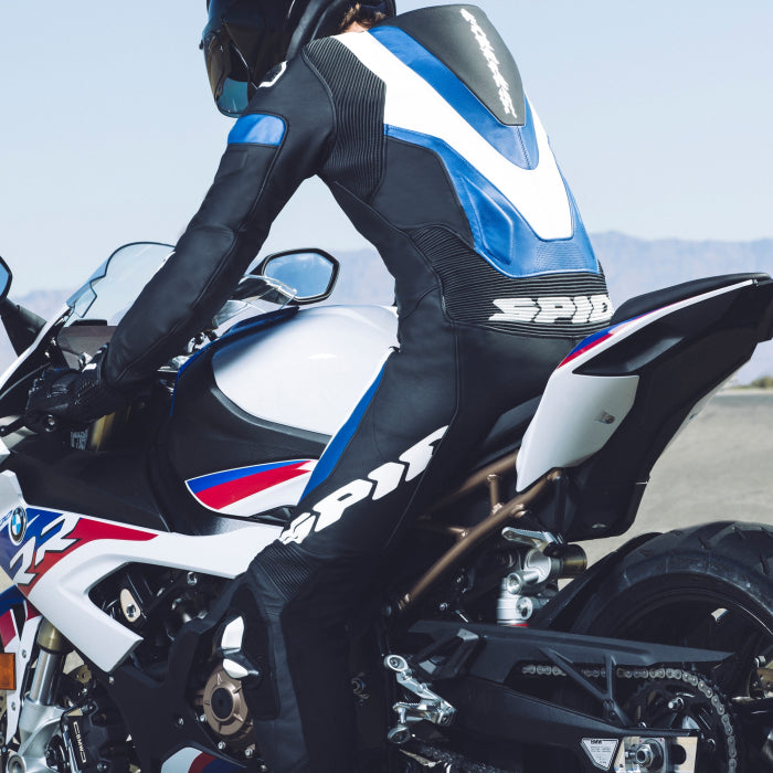 Spidi Laser Pro One-Piece Leather Suit – Perforated Racing Suit | Men | Black/Blue | Y154022 