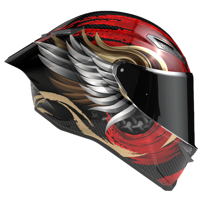 AGV Pista GP RR S Onore Carbon/Gold/Rot Integral-Rennhelm, Seitenansicht