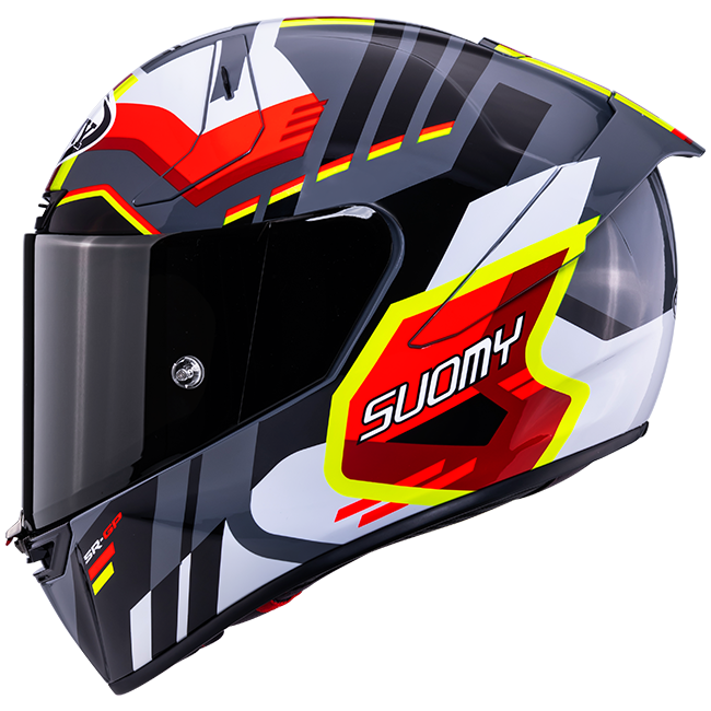 Capacete Suomy SR-GP Evo Infrared Branco/Preto/Vermelho K6S20024 