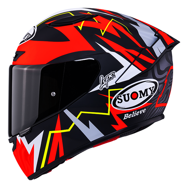 Suomy Track-1 Capacete Fosco Vermelho Réplica de Sam Lowes 2025 K6T10020 