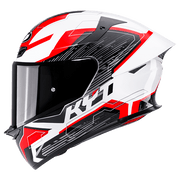 KYT TT-Revo Helmet Speeding White / Red Y6TR0051 