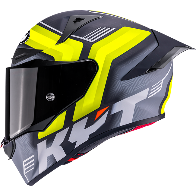 KYT R1R Capacete de Corrida Carbono Acelerador Amarelo Y6R10010 