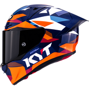 KYT R1R Racing Helmet Carbon Diamond Blue / Orange Y6R10006 