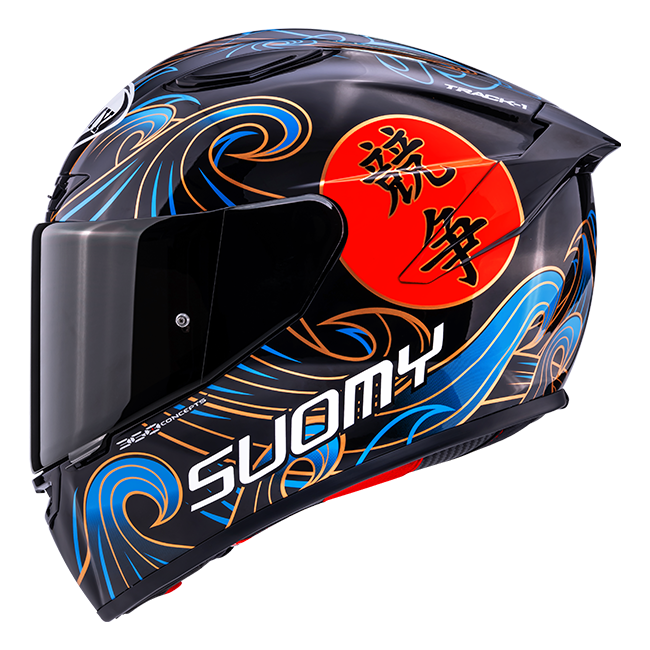 Capacete Suomy Track-1 Waves Preto K6T10026 