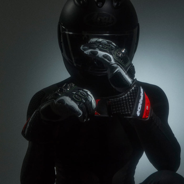 Spidi Carbo Kangaroo Racing Motorcycle Leather Gloves | Men | Black-Red | A216021 