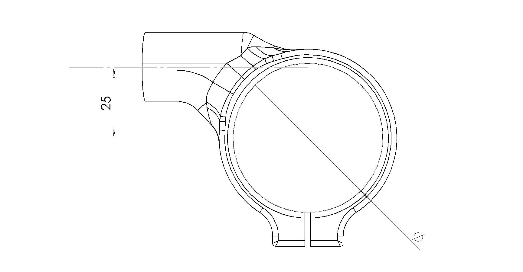 Offset do Guidão 25 Spider Racing Ducati Panigale V4/S/R (25-26) 50.25.53 