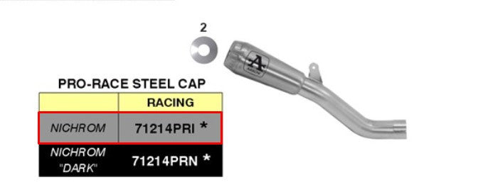 Kit de Escape Arrow Slip-On Pro-Race em Aço Inoxidável para Aprilia RSV4/RR/RF (17-18) 71214PRI 