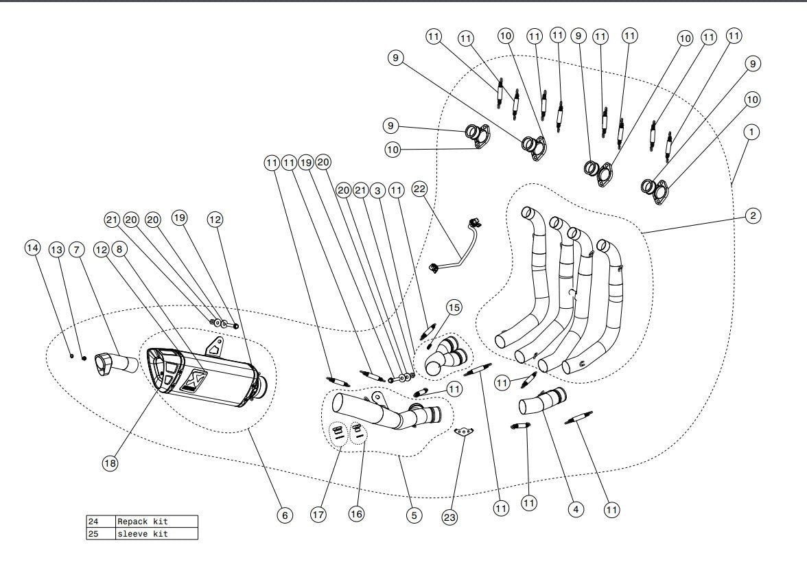 Akrapovic Racing Line (Stainless Steel) Suzuki GSX-R 1000 (17-26) S-S10R11-APLT 