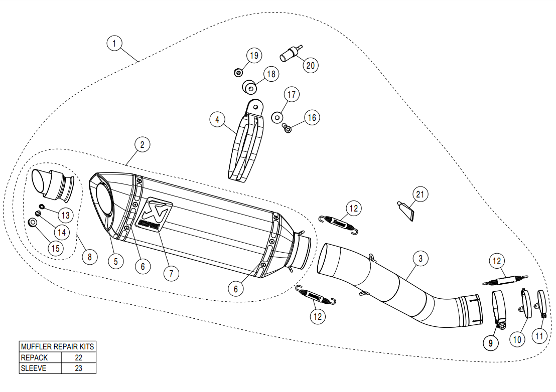 Akrapovic Slip-On Line (Carbon) Aprilia RSV4/RR/1100 Factory (21-26) S-A10SO13-RC 